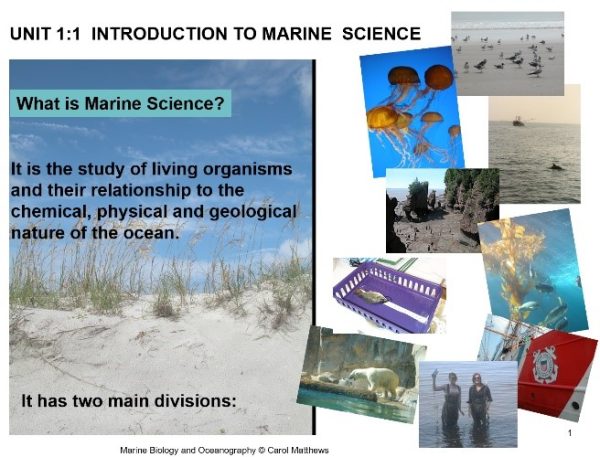 Marine Biology & Oceanography Unit 1