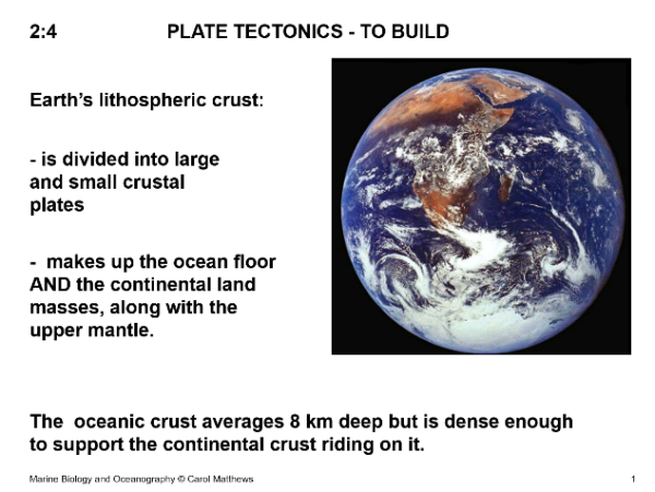 Ocean Geology – Marine Biology Unit 2