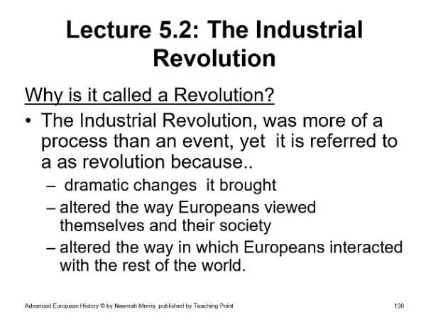 Unit 5: The Industrial Revolution $30 (Total days: 9, pages: 83):